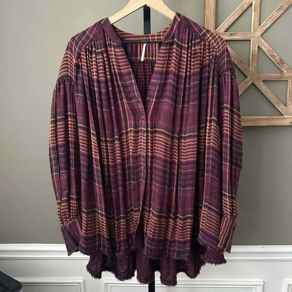 Free People Come on Over Shirt - XS Oversized